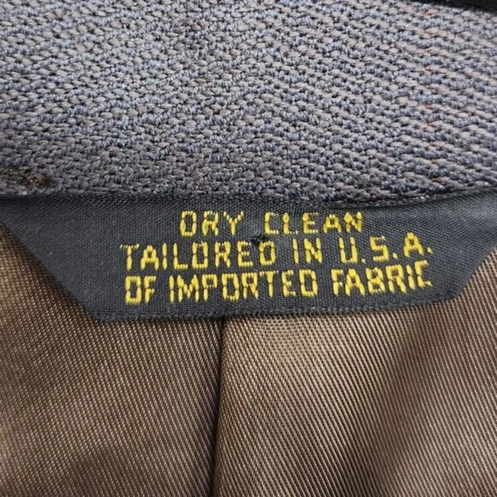 Vintage Ratner Clothes Sporleders Blazer Mens 41R Gray Wool 2-Button Suit Jacket